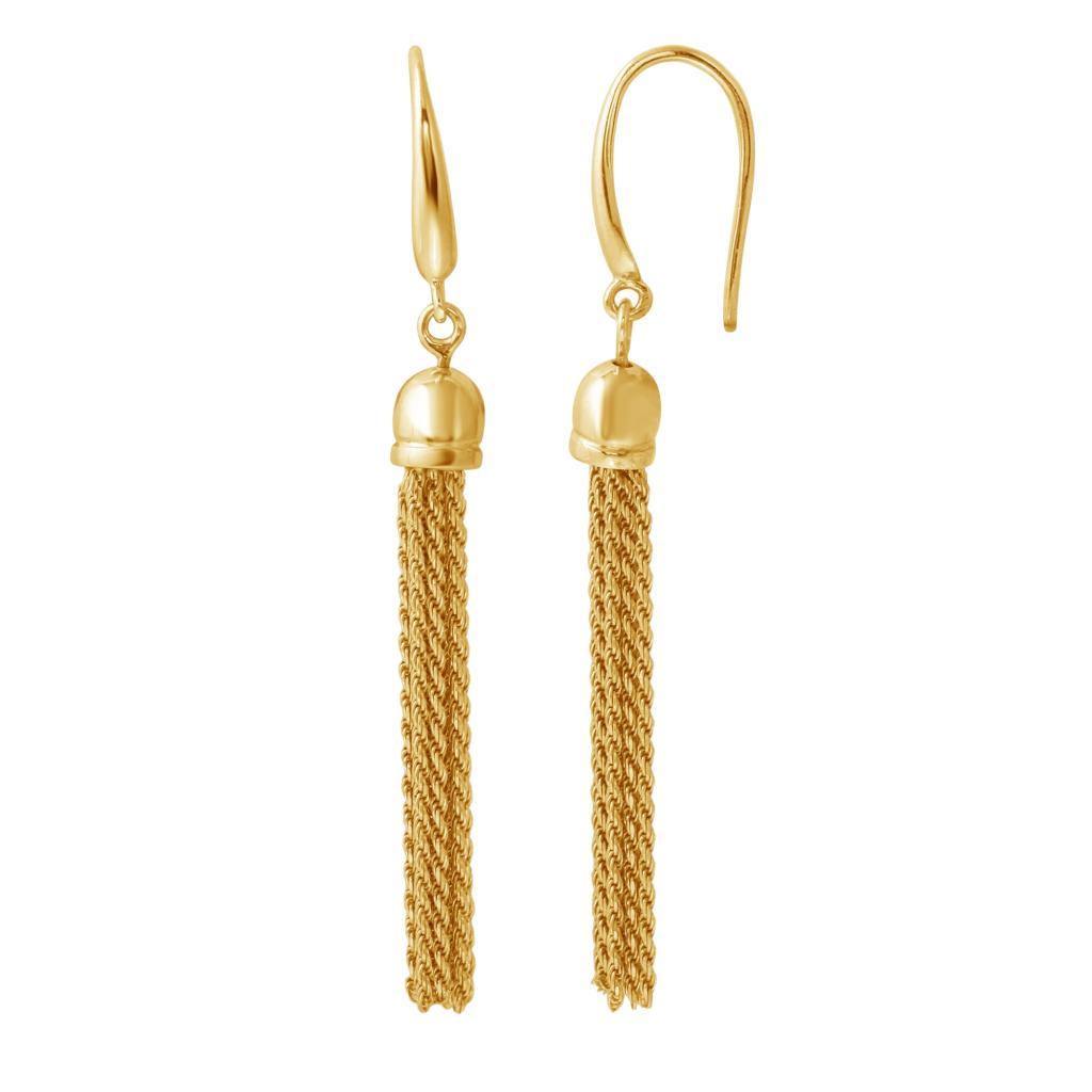 ECGS2Q01H-Y Tessa Rope Chain Tassel Fishhook Earrings