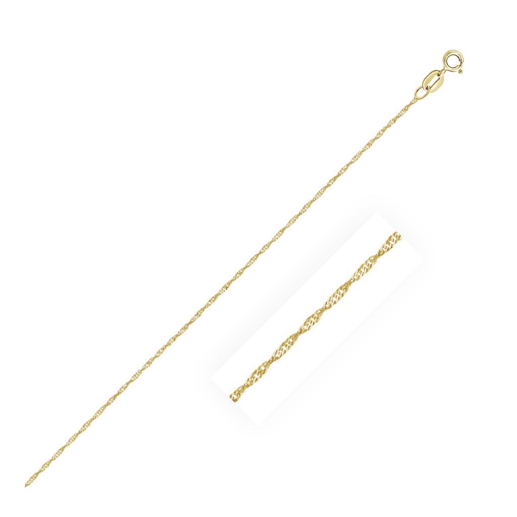 14k Yellow Gold Singapore Chain (0.81 mm) -18"