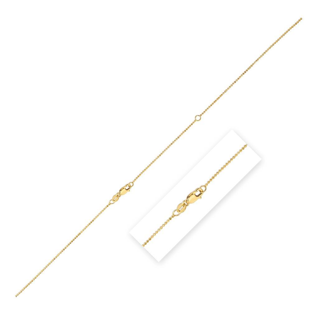 Double Extendable Bead Chain in 14k Yellow Gold (1.00 mm) -18"