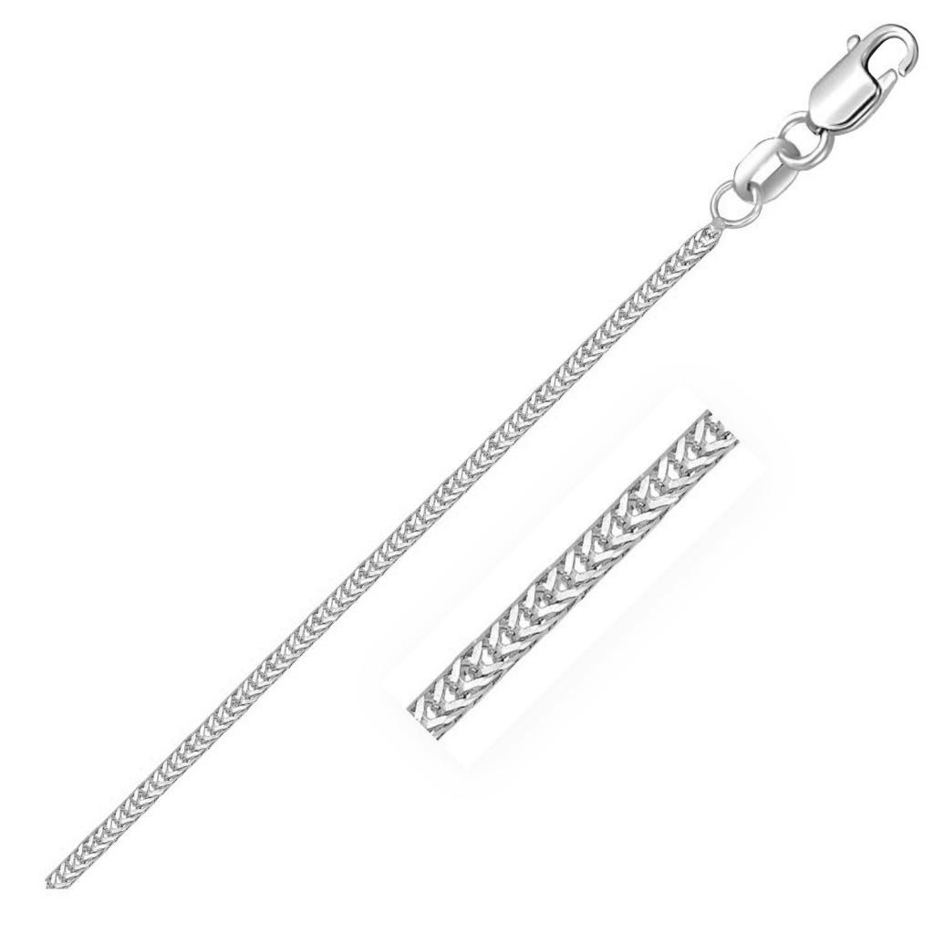 14k White Gold Foxtail Chain (1.00 mm) - 16"