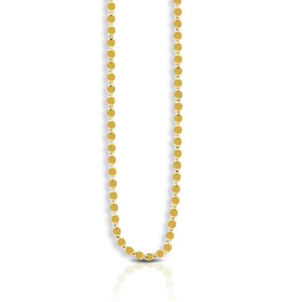 14k Yellow Gold Oval Mirror Chain (2.20 mm) -18"