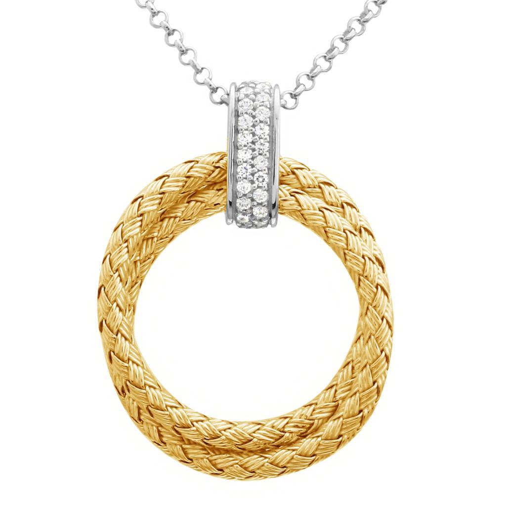 NCGS3Q005-2T Unity  Mesh Double Hoop Pendant