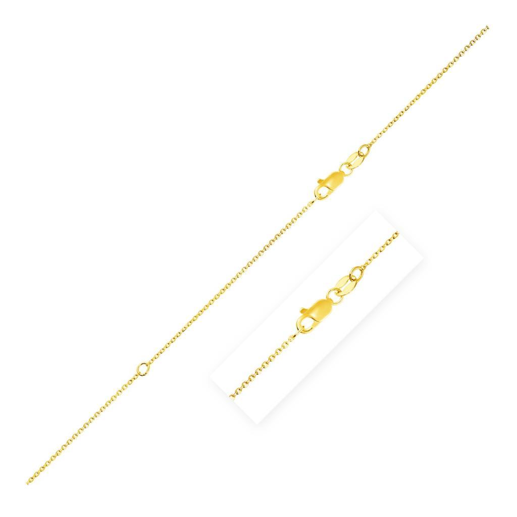 Extendable Cable Chain in 14k Yellow Gold (0.87 mm) -18"