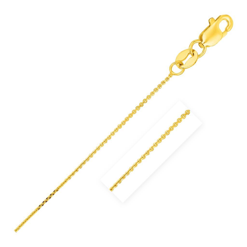 14k Yellow Gold Cable Link Chain (0.50 mm) -18"