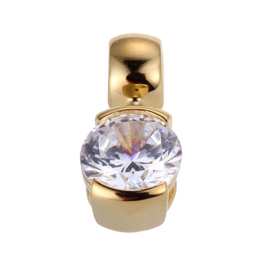 P33L079-Y Round Cubic Zirconia Pendant