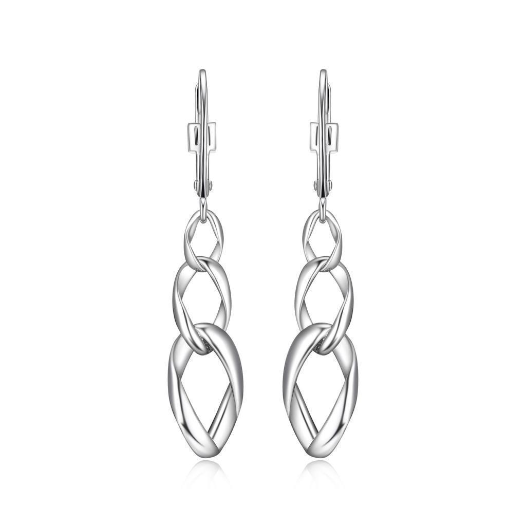 ER2LCLM-W "Ovation" High Polish Multi-Link Dangle Earrings