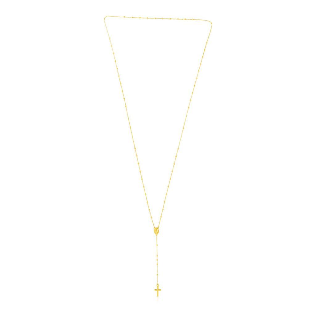 14k Yellow Gold Rosary Necklace
