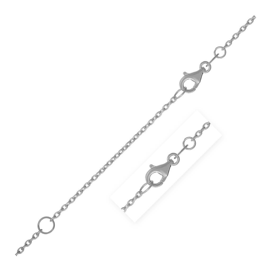 Extendable Cable Chain in 14k White Gold (1.20 mm) -18"