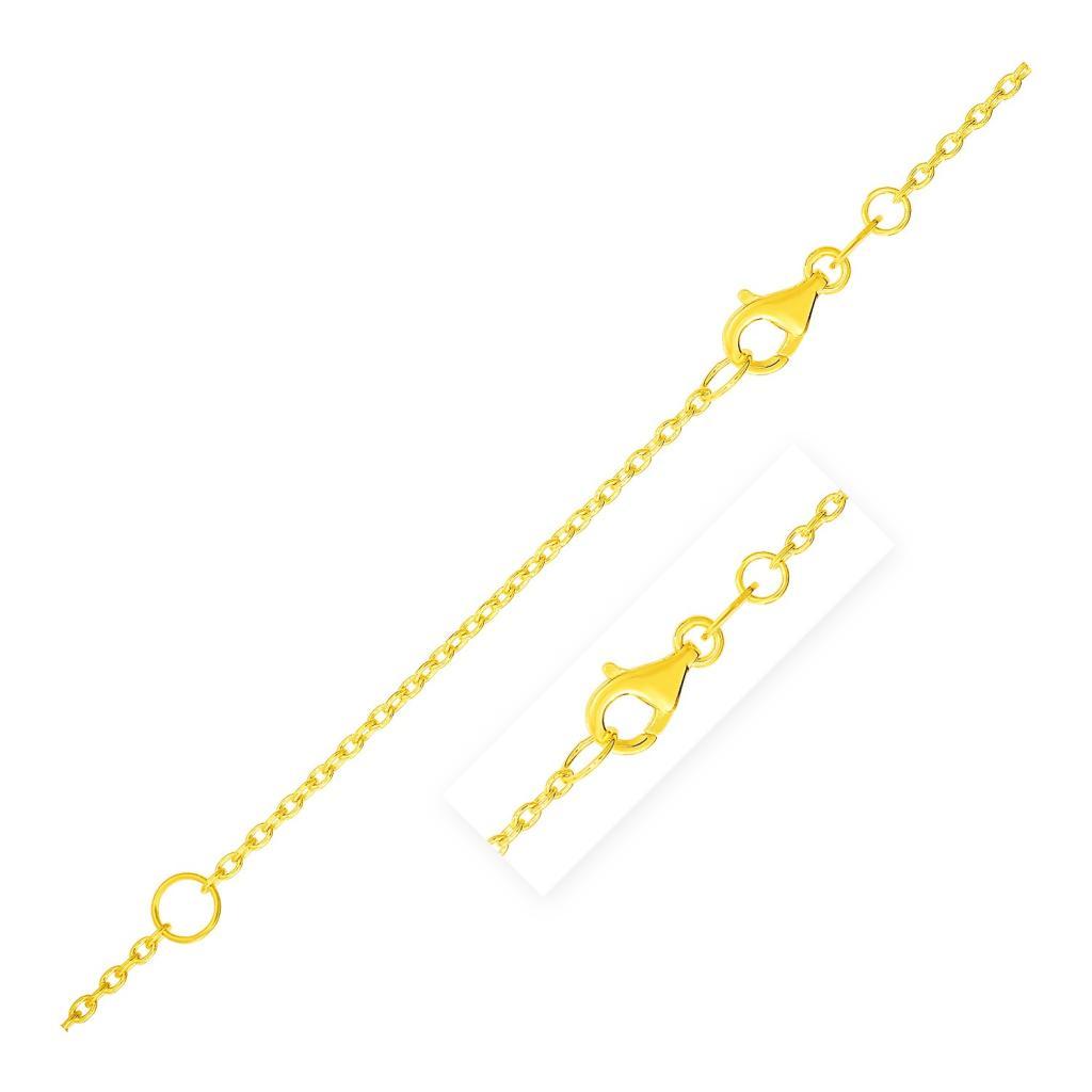 Extendable Cable Chain in 14k Yellow Gold (1.20 mm) -18"