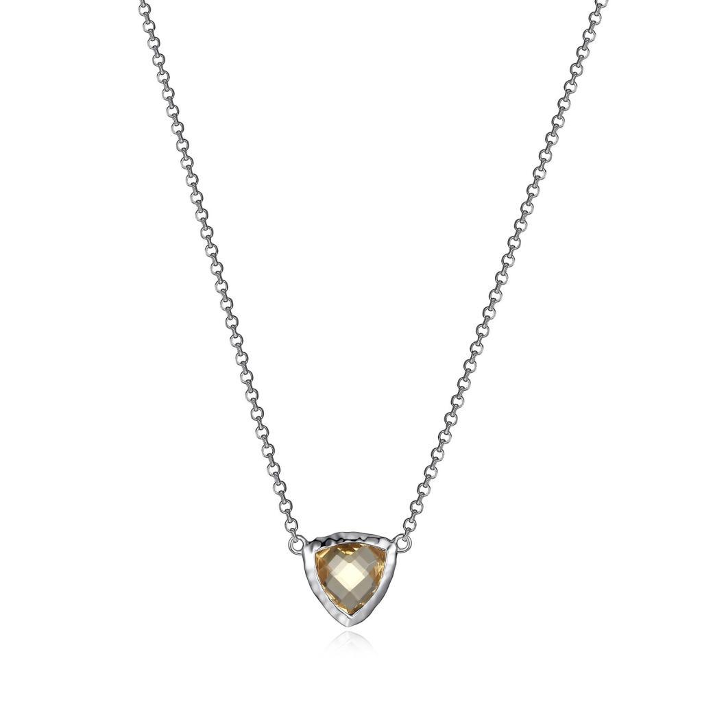 NR0LB8TE-W Sunrise Honey Citrine Necklace