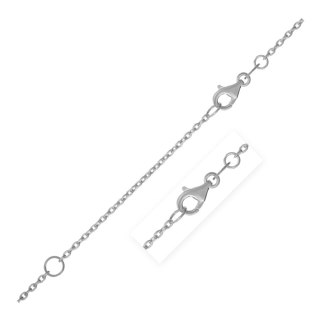 Extendable Cable Chain in 14k White Gold (1.50 mm) -18"