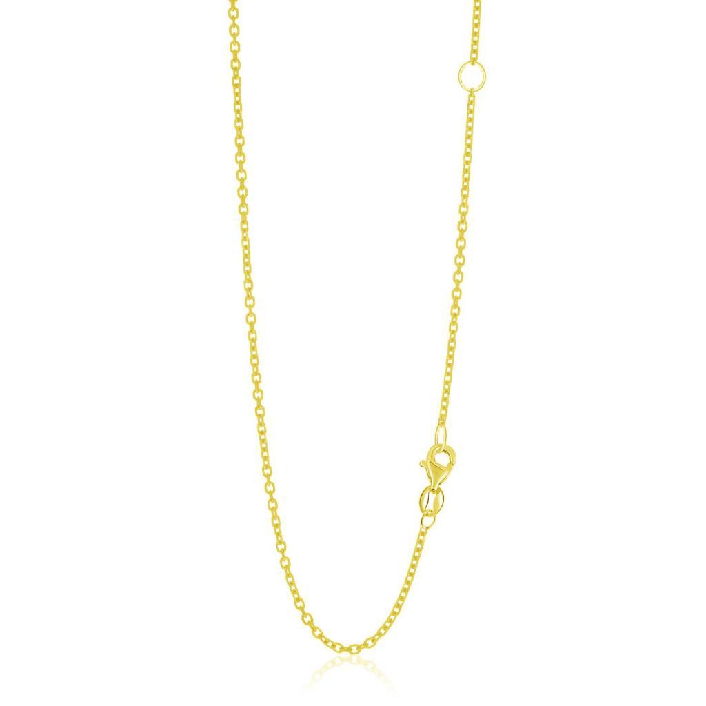 14k Yellow Gold Adjustable Cable Chain (1.50 mm) -18"