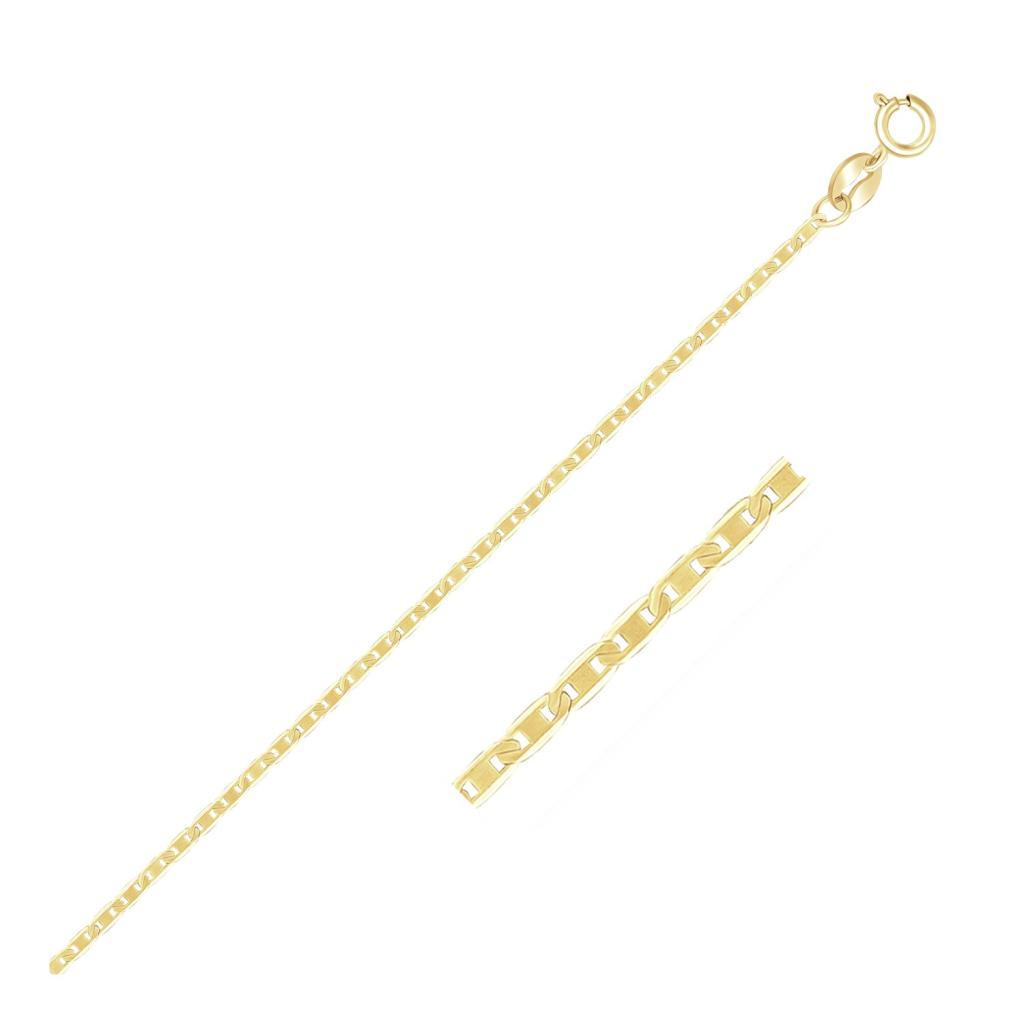 10k Yellow Gold Mariner Link Chain (1.20 mm) -18"