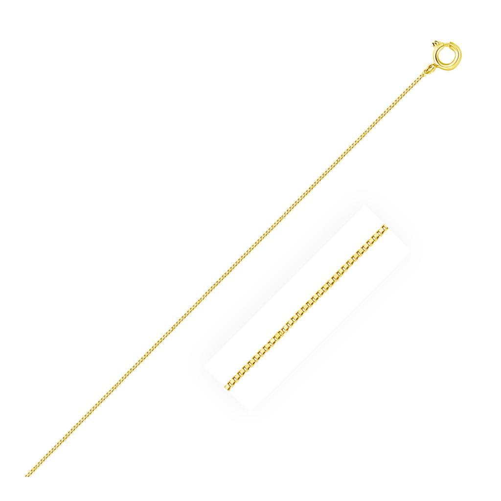 14k Yellow Gold Classic Box Chain (0.45 mm) - 16"