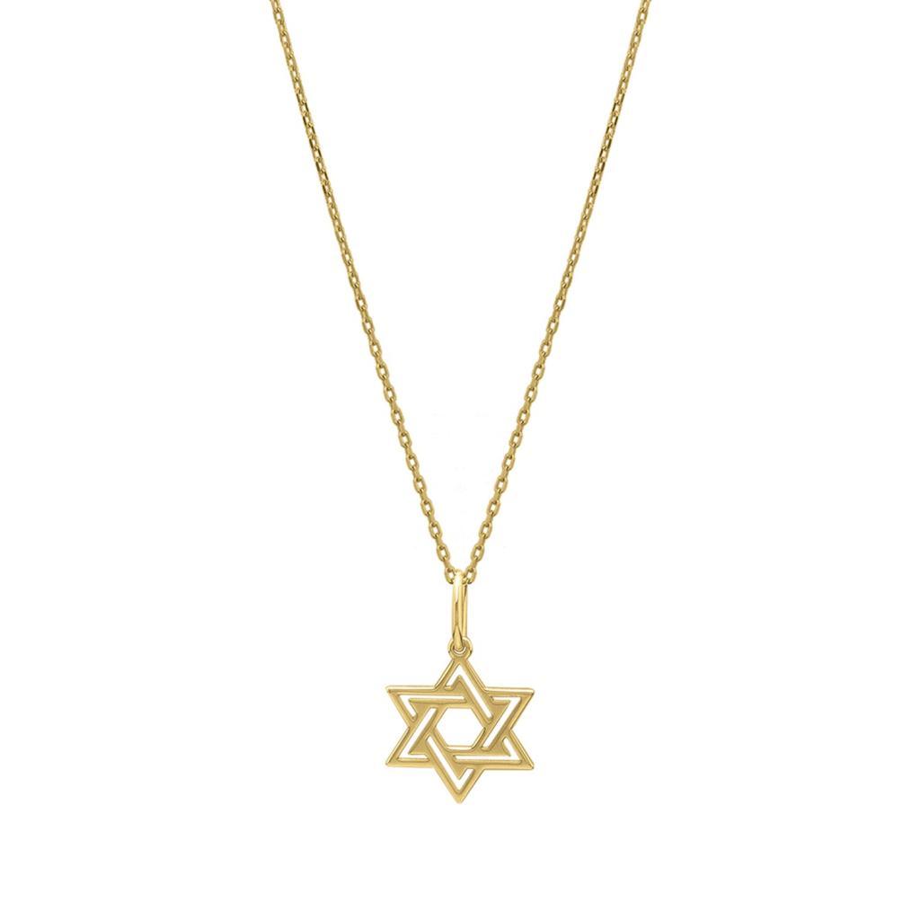 Star of David Necklace in 14K Yellow Gold