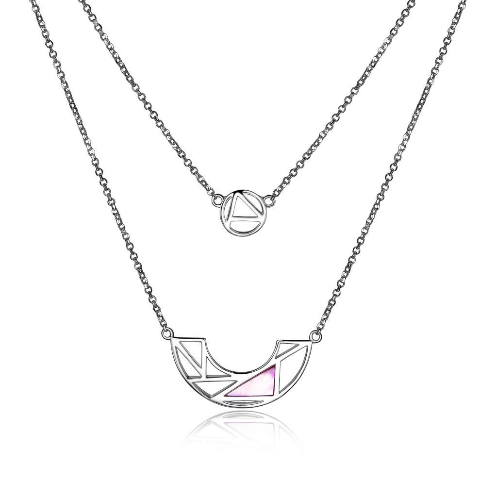 NR0LB8Y-W Charisma Mother of Pearl Curved Interchangeable Necklace