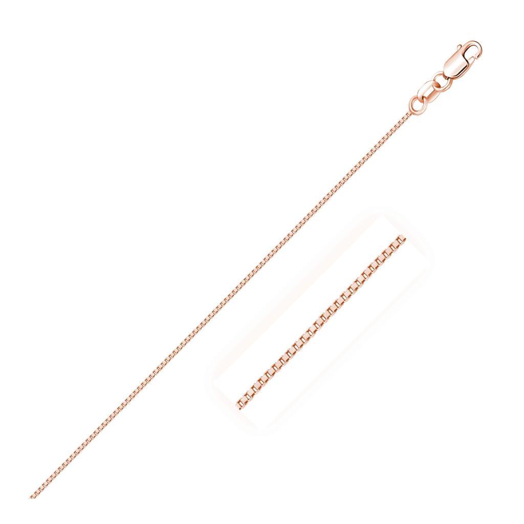18k Rose Gold Classic Box Chain (0.60 mm) -18"