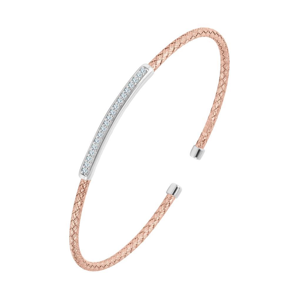 BCGS1Q04Q-2T Kate Woven Round Bar Cuff