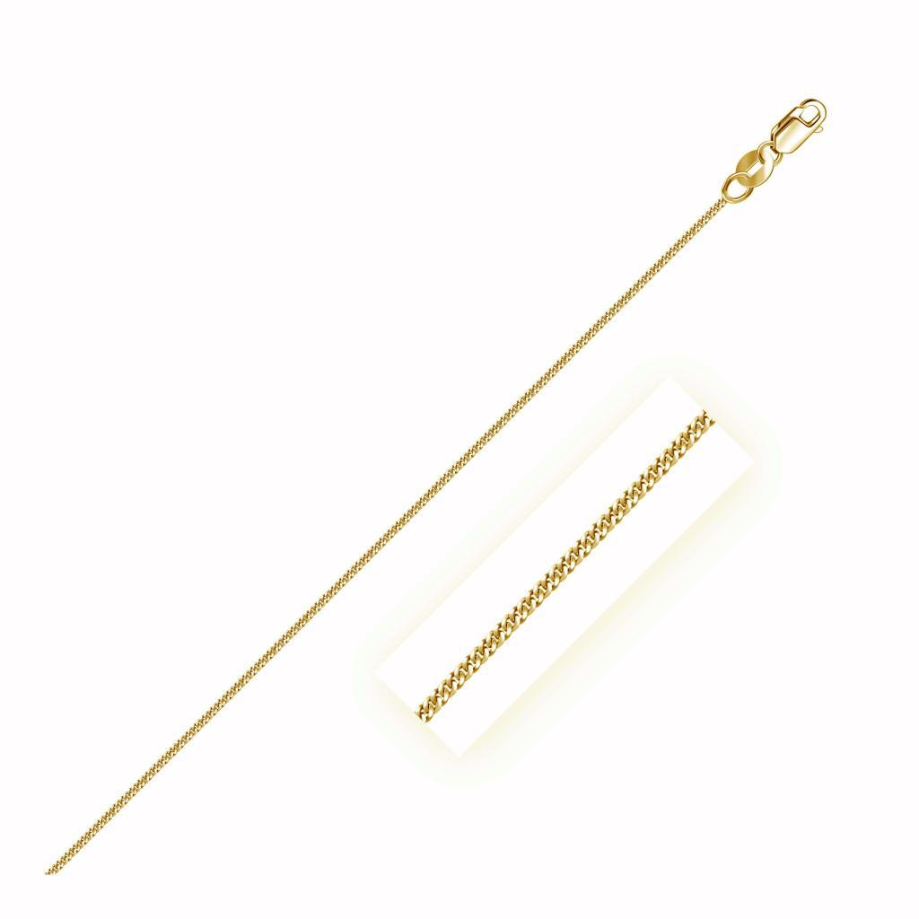 14k Yellow Gold Gourette Chain 1.0mm (1.00 mm) - 16"