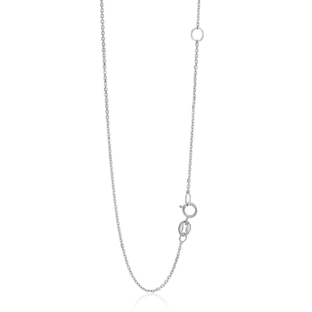 14k White Gold Adjustable Cable Chain (1.10 mm) -18"