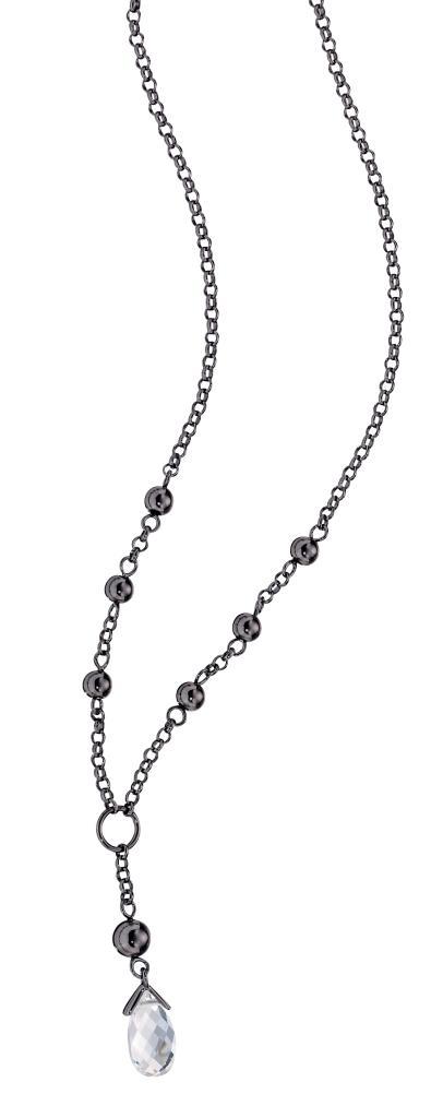 N60LACN-GM Elusive Clear Crystal Drop Necklace