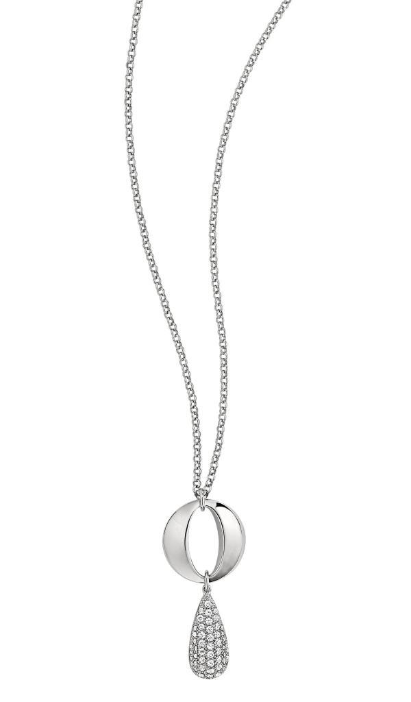 NR0LAL4-W Portal Cubic Zirconia Drop Necklace