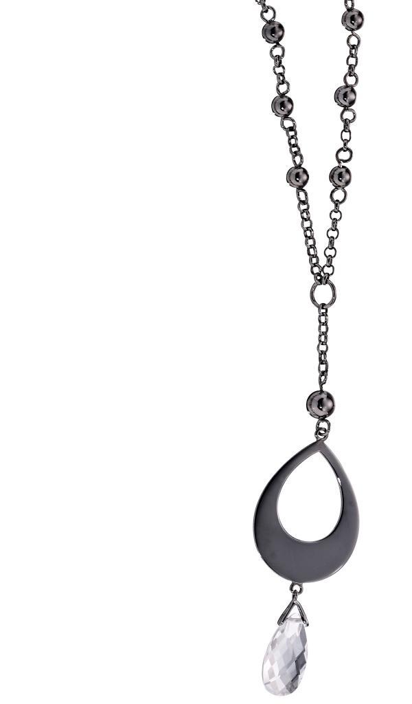 N60LACLC-GM Elusive White Crystal Drop Necklace