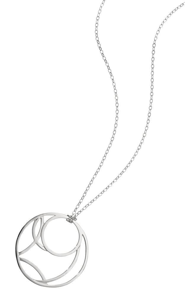 NR0LAGA-W Medly Swirl Circle Necklace