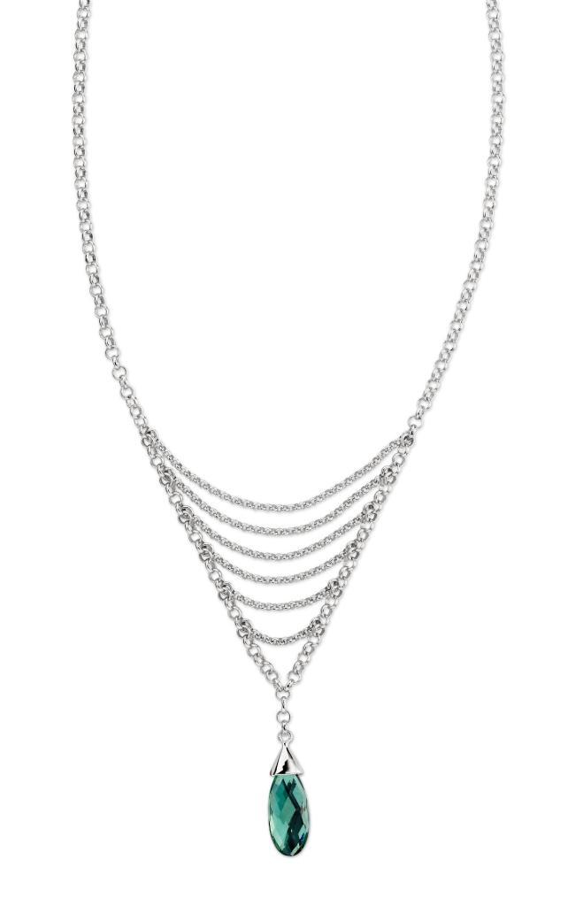 NR0LAGZ-W Ethereal Simulated Green Quartz Collar Necklace