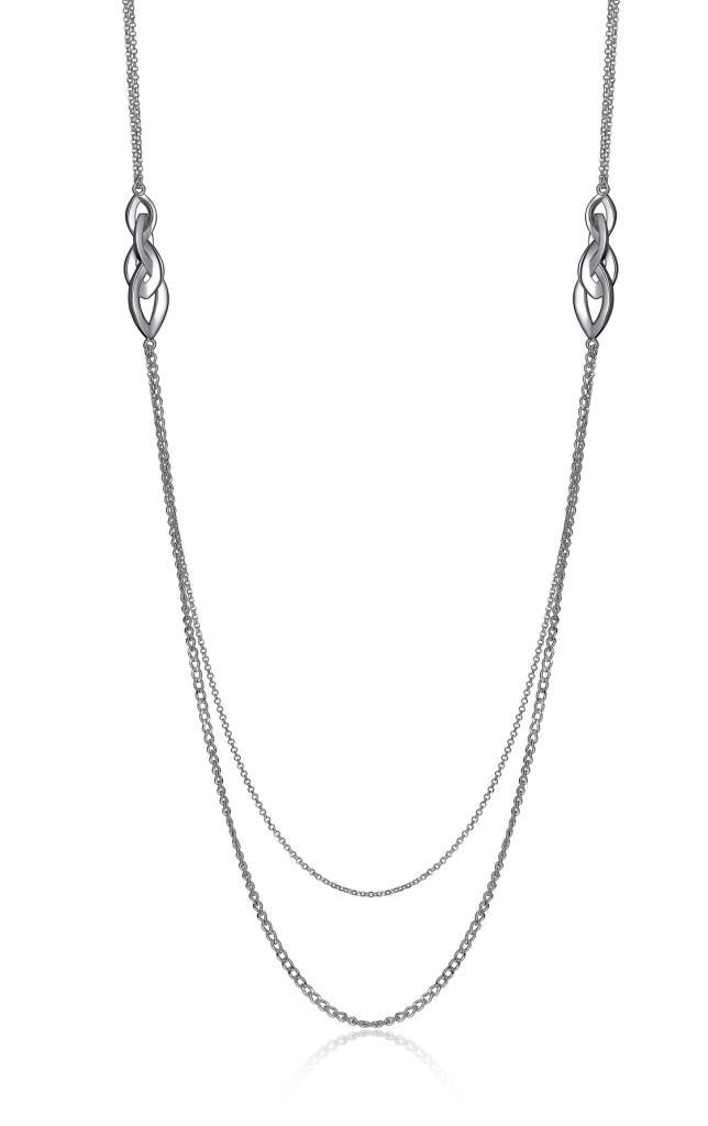 NR0LB7P-W Infinity Double Strand Long Necklace