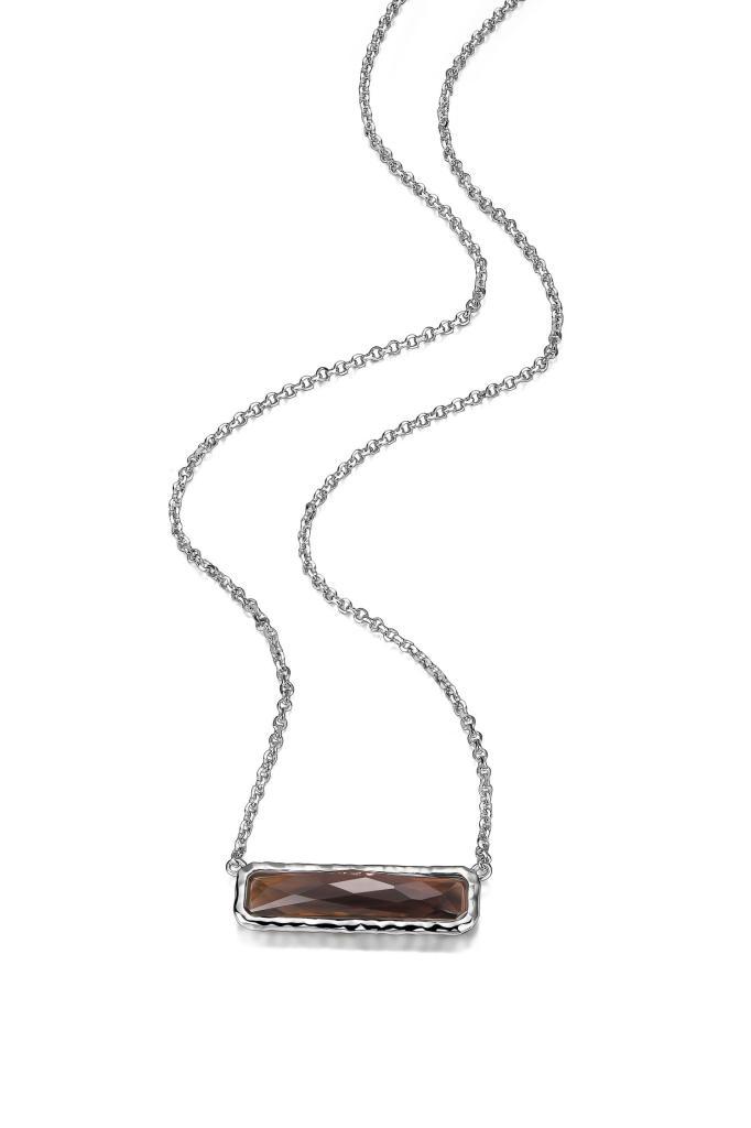 NR0LB8R-W Sunrise Quartz Horizontal Bar Necklace