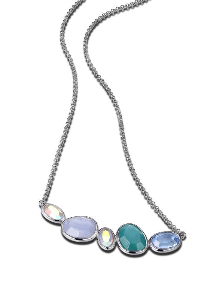 NR0LB4K-W Sugar Melon Multi-Gem Necklace