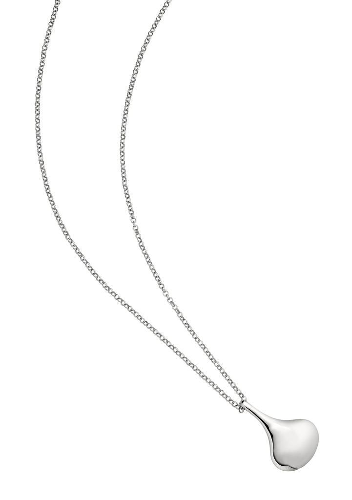 NR0LA2B-W Rain Big Rain Drop Necklace
