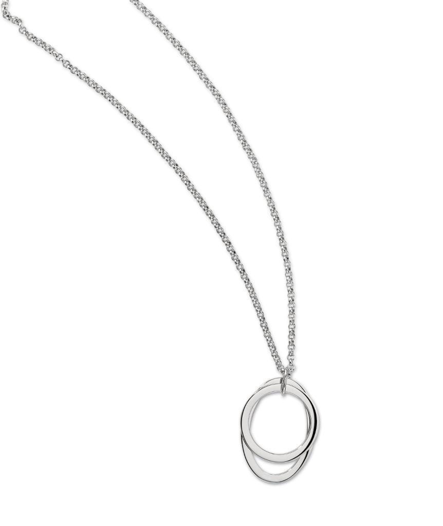 NR0LAH8-W Melody Double Circle Necklace