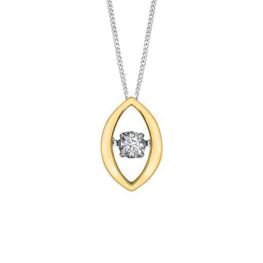 Diamond Solitaire Pendant in 10K Yellow Gold (0.02 CT.)