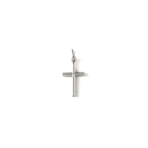 14K White Gold Cross Pendant - 1gm