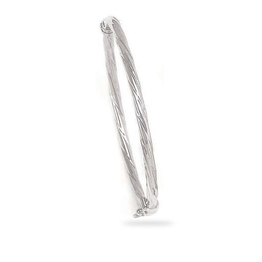 14K White Gold Baby Bangle