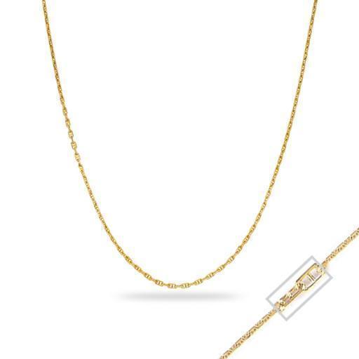 14K Gold 18" Necklace - Anchor
