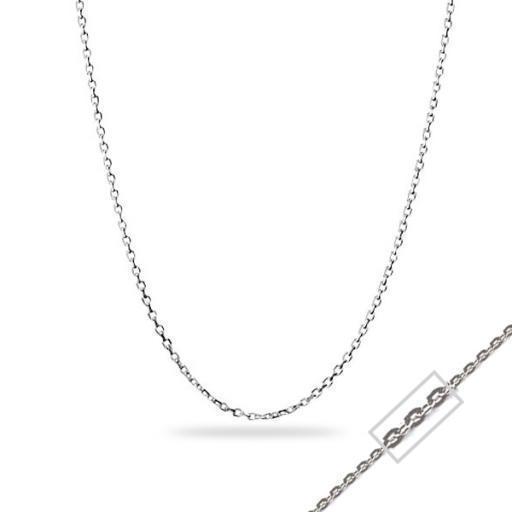 14K White Gold 18" Necklace - Cable