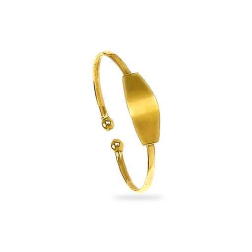 14K Yellow Gold Baby ID Bangle