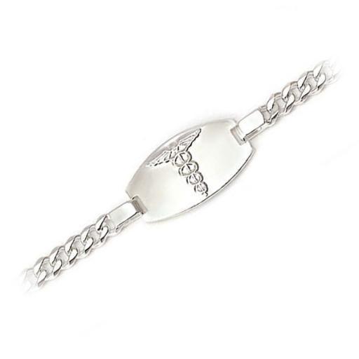 Sterling Silver medical alert ID Bracelet