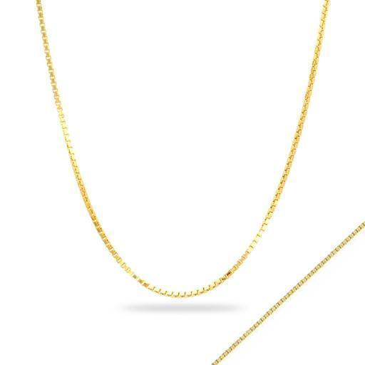 18" 14K Yellow Gold Box Chain Necklace - 2.4gm