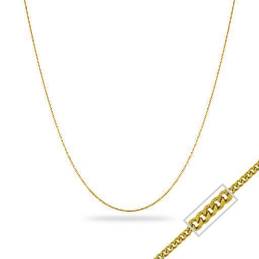 18" 14K Yellow Gold Curb Chain Necklace - 1.61gm