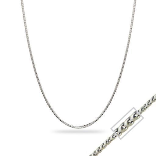 18" 14K White Gold Franco Chain Necklace - 3.3gm