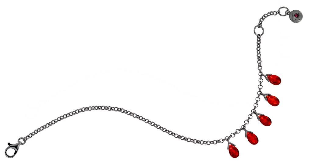 B61L988-GM Elusive Garnet Drops  Briolette Bracelet