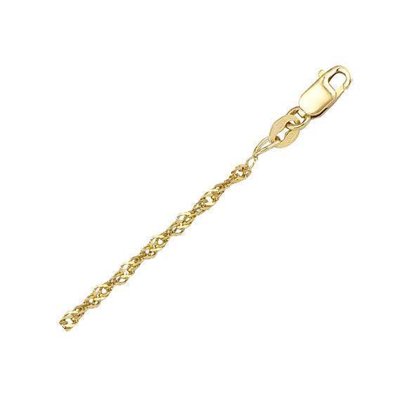 18" 18K Gold Singapore Necklace - 3.9 gm