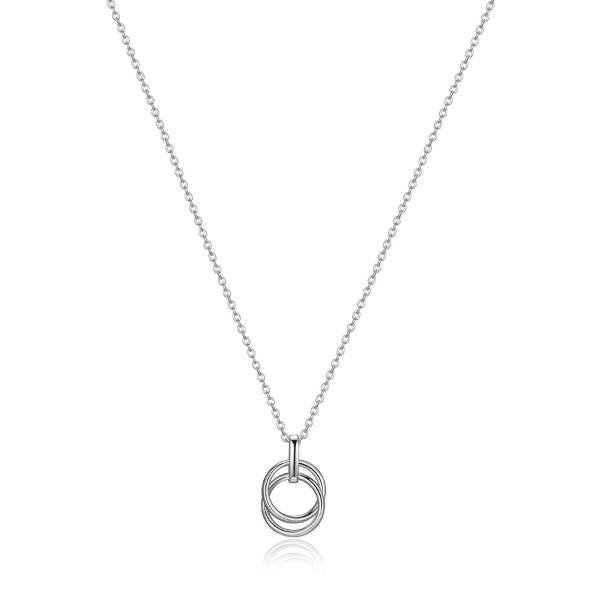 NR0LBL8A-W Lyra Interlocking Circle Necklace