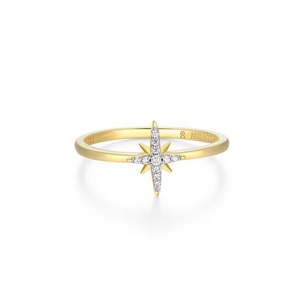 CJ Monte sterling silver lab­-created diamond north star ring - Size 5