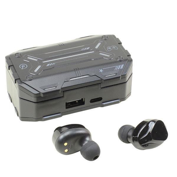 Tech Armor Elite TWS Bluetooth Headphones With Dynamic Battery Display KIM99Plus for Universal Cell Phone And Bluetooth Device - Black