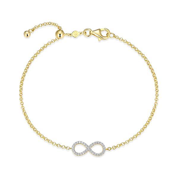 CJ Monte sterling silver lab­-created diamond infinity adjustable bracelet